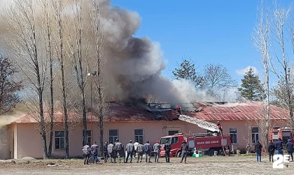 Erzurum Şeker Fabrikası'nda yangın